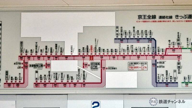 京王線 地図上の路線図と駅一覧京王電鉄- 駅ずかん