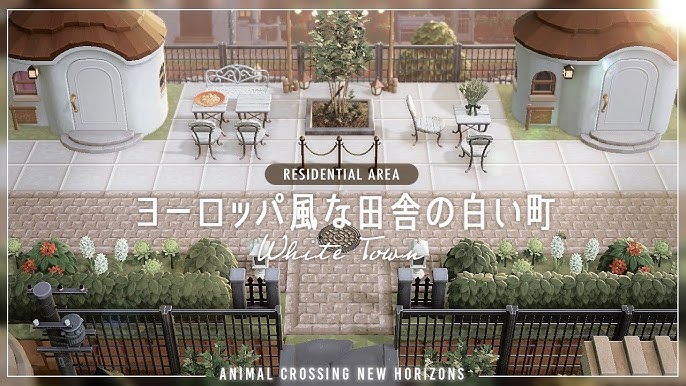 あつ森 中世ヨーロッパ風の街並み 飛行場前をクリエイト