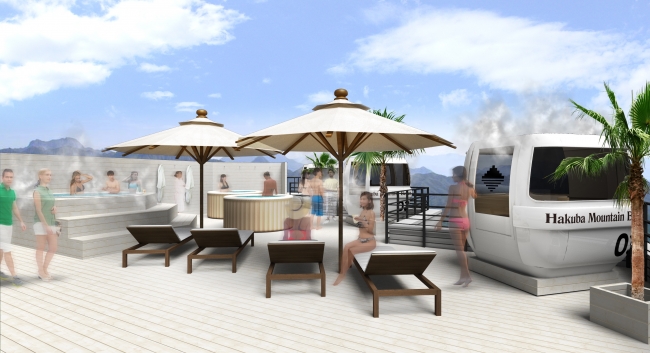 標高1400mの山頂で水着になる「白馬マウンテンビーチ」を体験！ ゴンドラサウナとアルプスの天然水風呂と極上外気浴とPouch ポーチ