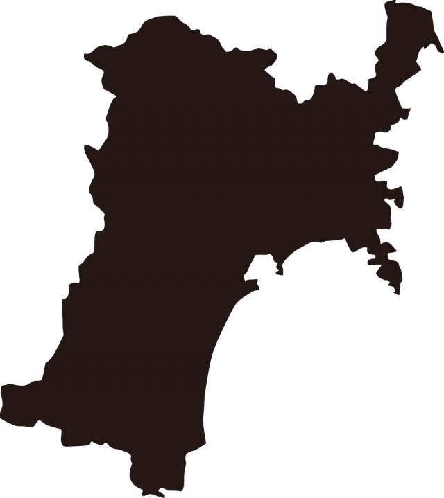 宮城県の白地図のイラスト素材イラスト無料・かわいいテンプレート