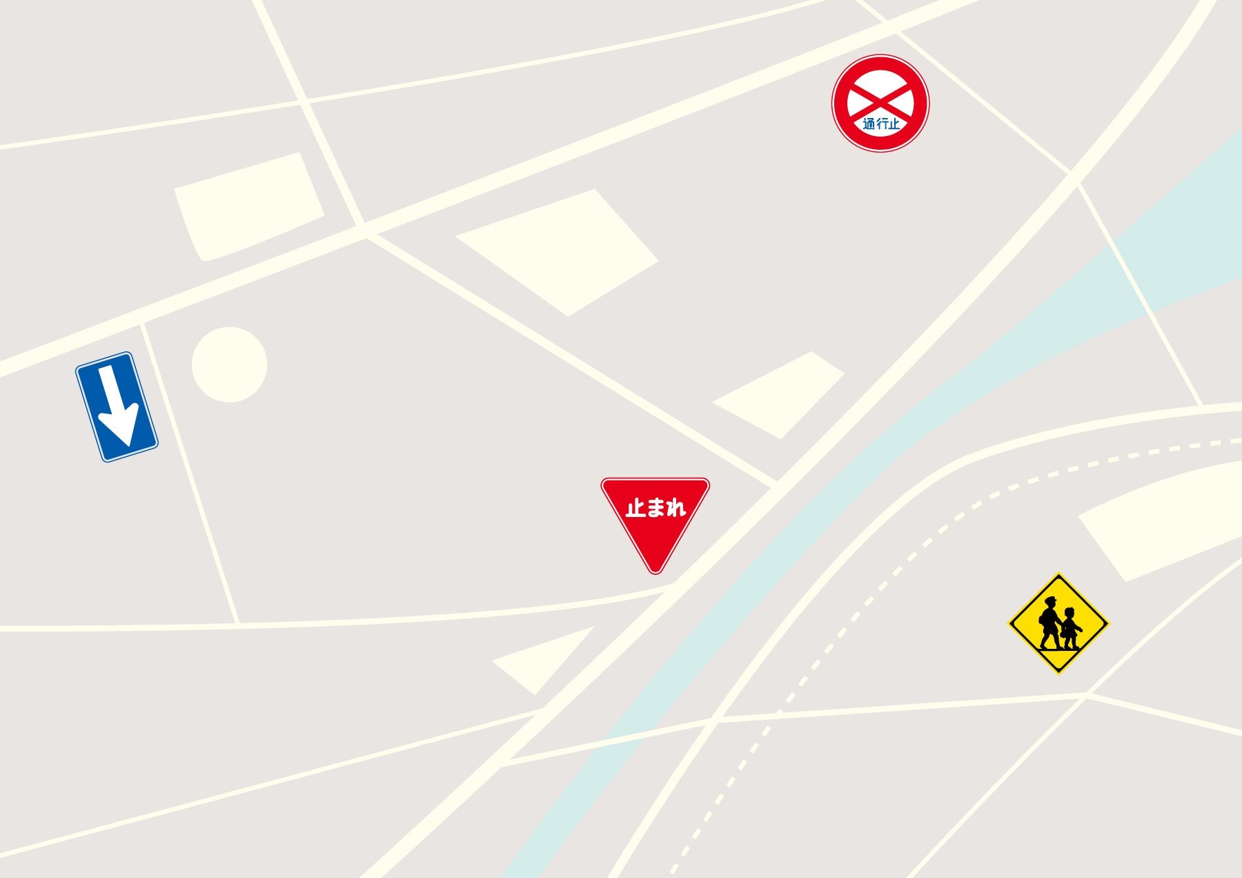 ユニット 警戒標識 206 つづら折れあり 894-39B