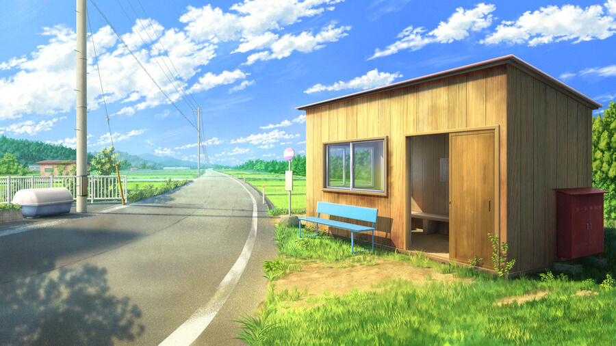 田舎のバス停 写真素材2870465- フォトライブラリ