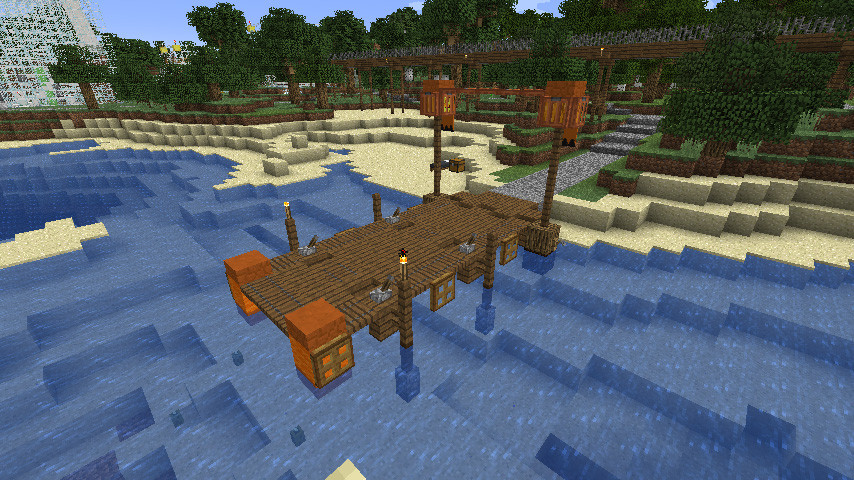灯台に船着き場を作りました マイクラPE100 : ゴマダレ