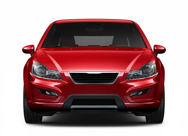 SUVの白い車 正面 の切り抜き透過無料・商用可能