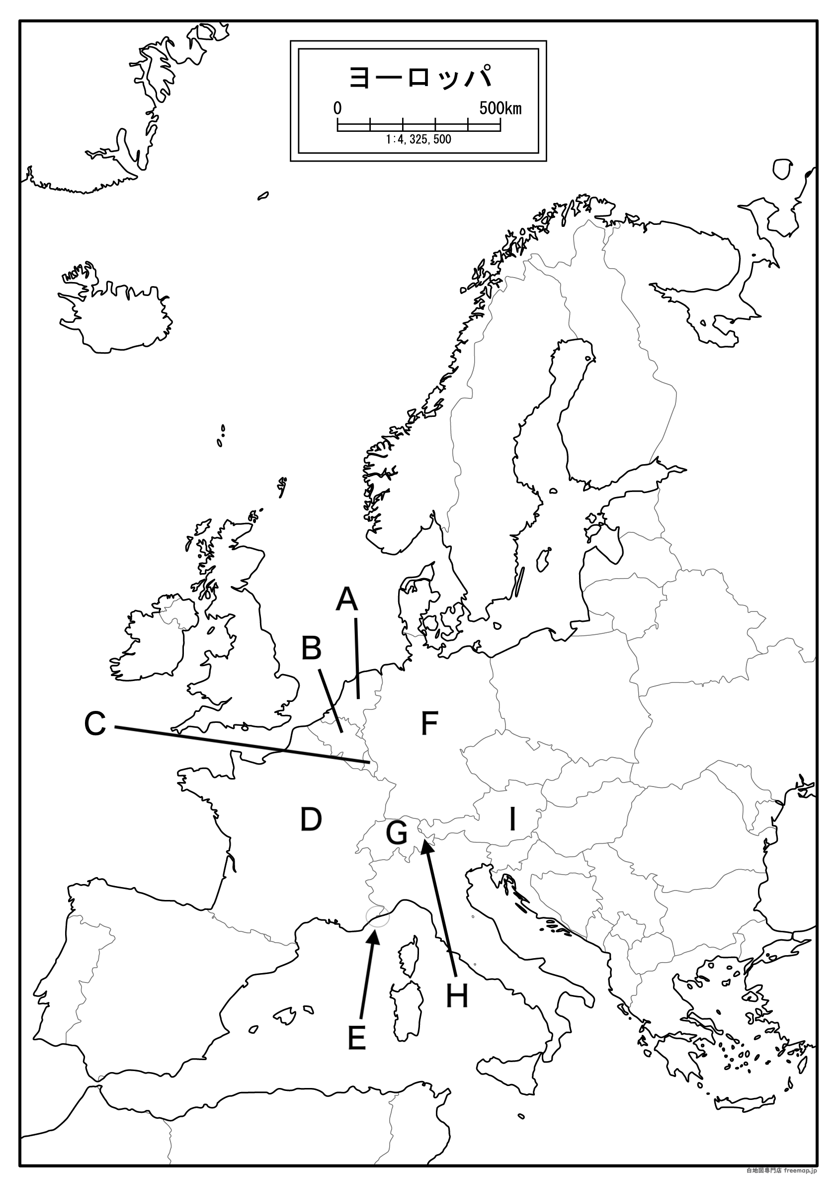 色の西ヨーロッパの地図のイラスト素材・ベクター Image 32015808