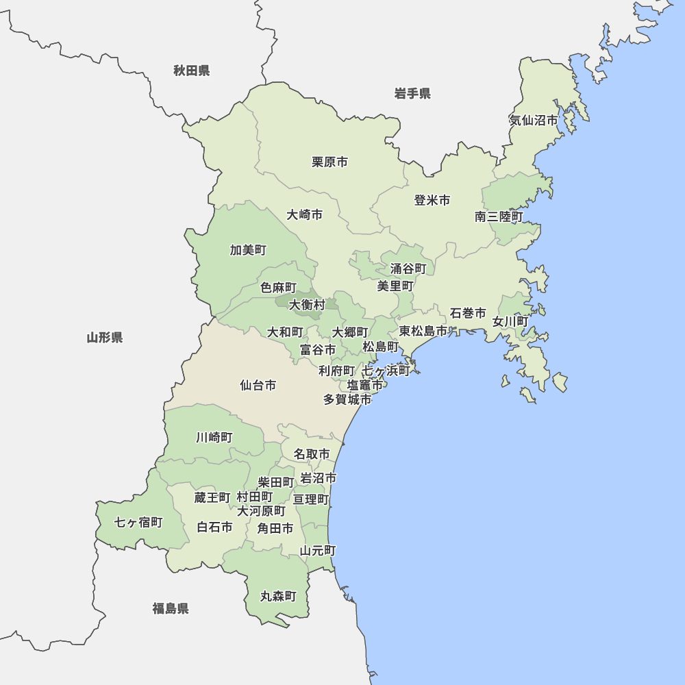 宮城県の地図 境界線なしイラスト素材4611058- フォトライブラリ
