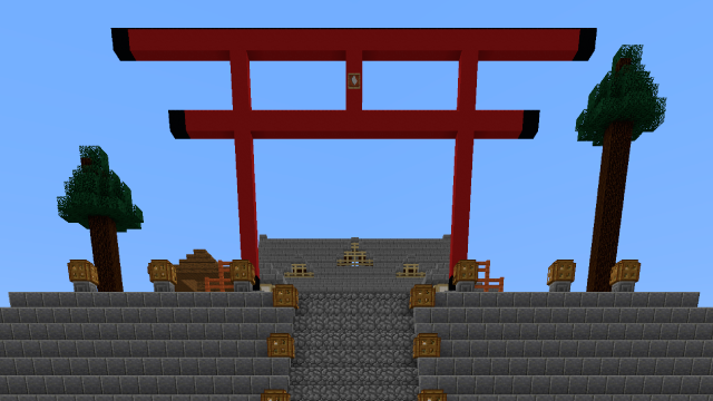 マイクラ建築：和風の門。簡単10×10。No.167SOUのマイクラログ