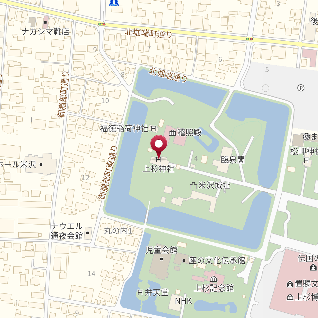 上杉神社 風合いのある滝石組が美しい -庭園ガイド