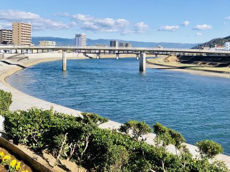 あゆみ橋の夜景 静岡県沼津市