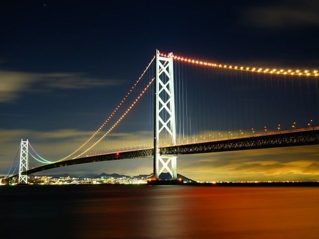 明石海峡大橋ライトアップイルミネーション特集