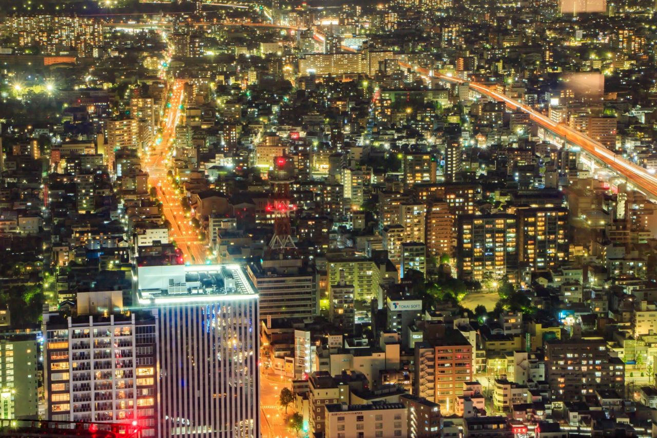 名古屋最高層ミッドランドスクエアのスカイプロムナードからの夜景 名古屋市- 愛知お散歩なび