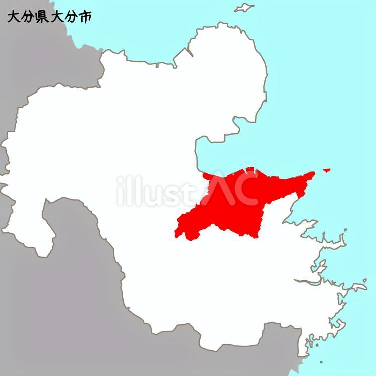 大分 地図 イラスト素材5429689-