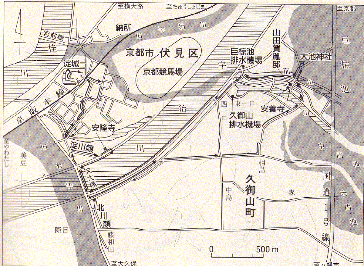 京都盆地の底♪巨椋池アトの田園の旅 南岸まで ♪ 巨椋池干拓地～西小倉小学校『エアで行く京都めぐり』大田垣晴延のblog♪