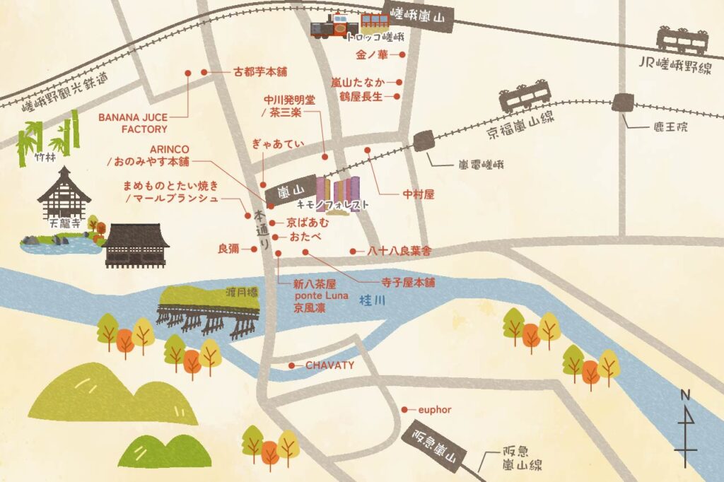 ぶらり嵐山散歩 賞味期限1分のあんバターたい焼き ＠京都嵐山・まめものとたい焼きchip no blog