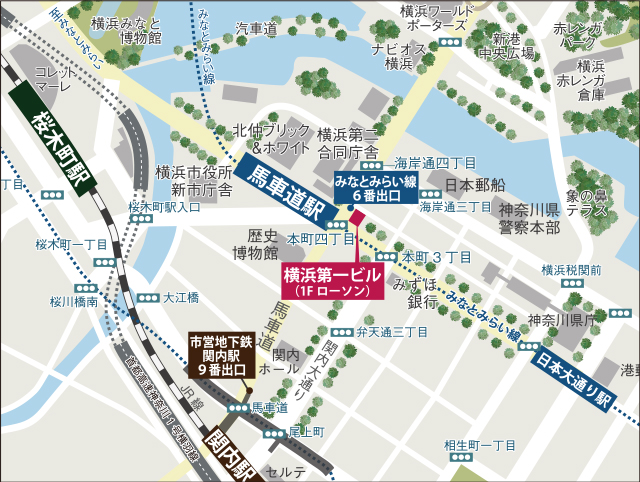 ③横浜市営地下鉄 ブルーライン関内駅より横浜文化センターまで マミー接客向上委員会