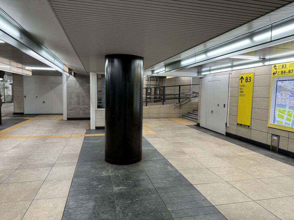 日比谷駅 千代田線から三田線に乗り換えるえきエレ