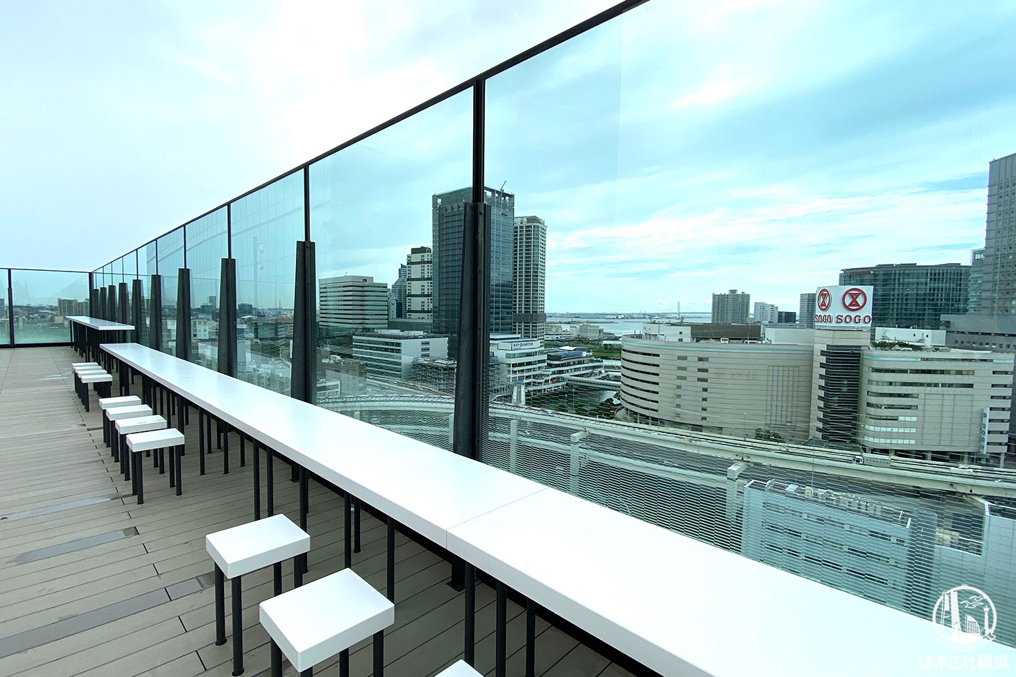 JR横浜タワー屋上庭園 展望台 のうみそらデッキを散策！行き方・コンビニなどハマのくま横浜散歩