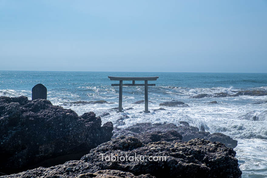 大洗磯前神社 神磯の鳥居 周辺のセイブで駐車場がある