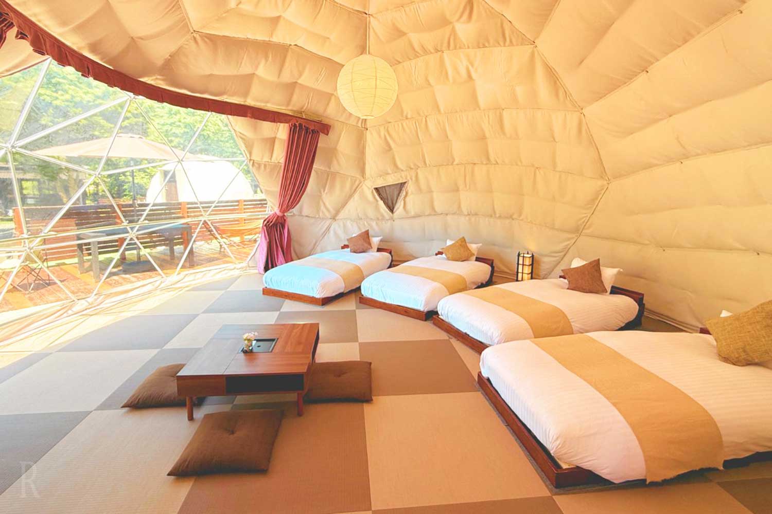 岐阜県の手頃なグランピング体験 FOREST DOME