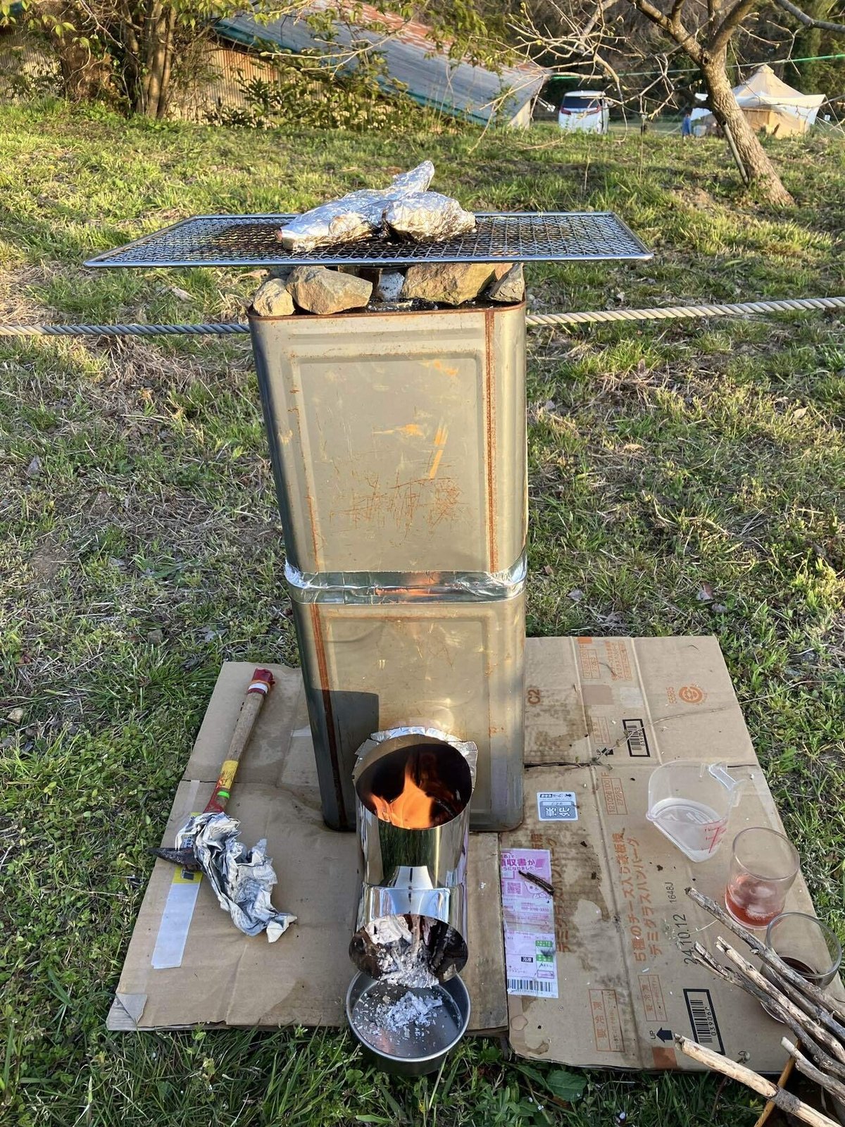 一斗缶２つでウッドストーブができちゃった！ – 岐濃車体のホームページ