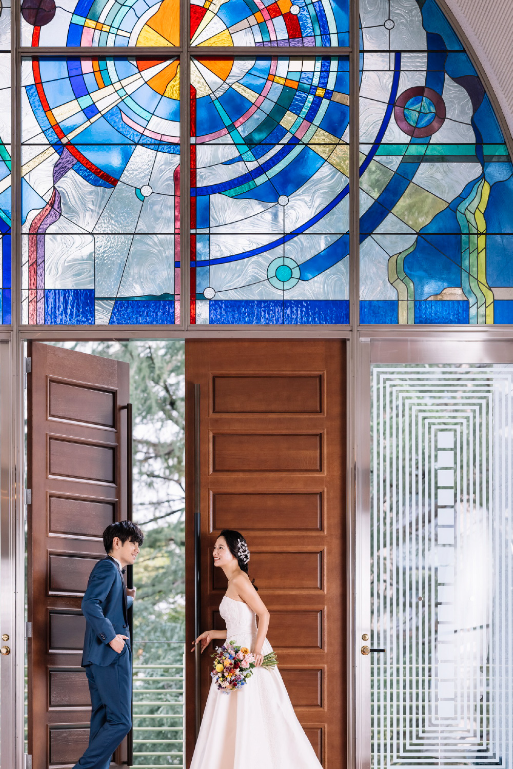 チャペルフォトウェディング 森の小道の奥にある教会で♡北大阪千里中央アイヴィーチャペルでフォト婚 -