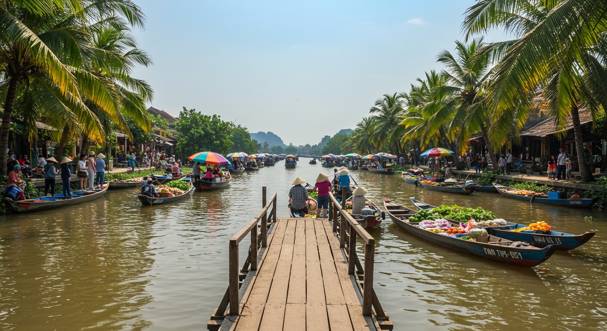 ボートで巡るベトナムの象徴的な水上マーケット7選