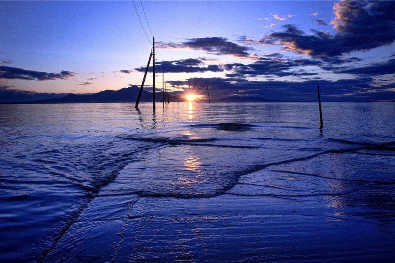 電柱が海に沈む不思議な光景 ～熊本県・長部田海床路～うっかり日本旅