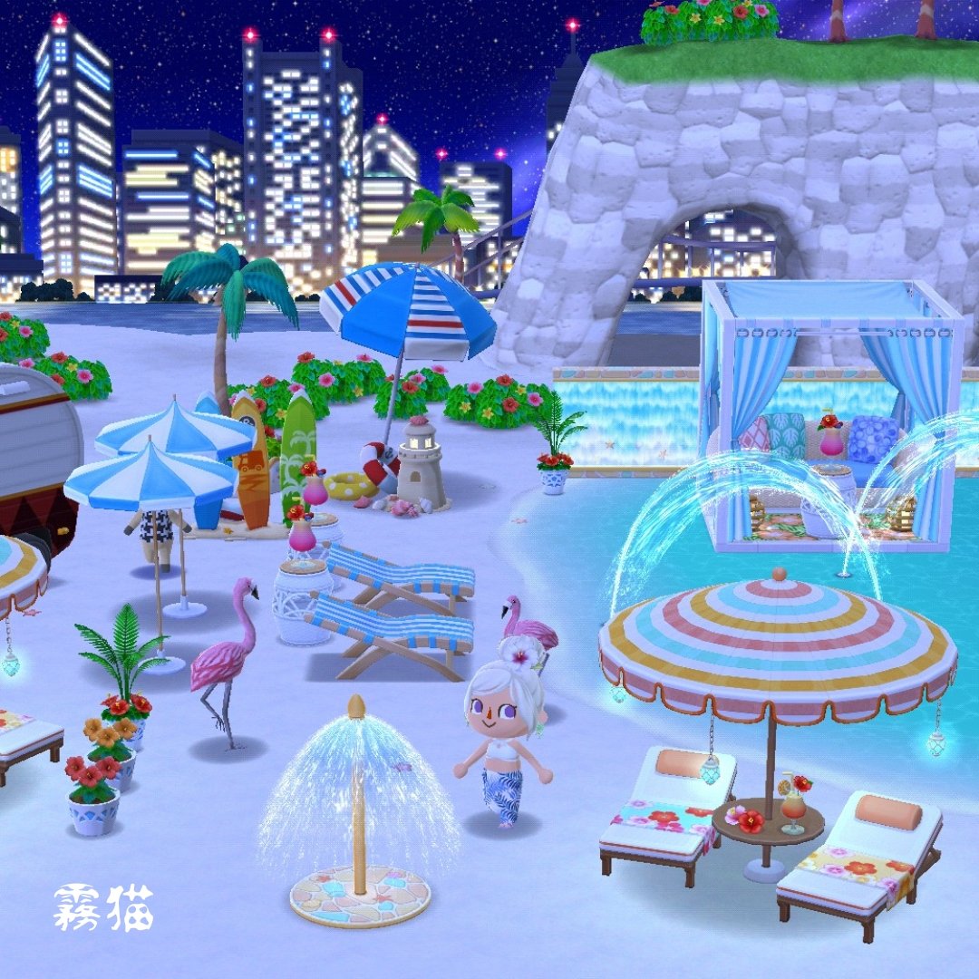 ポケ森 キャンプ場模様替え・夏の灯台 - ～ゆるり～ごくらく村