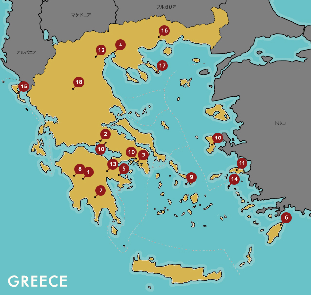 ギリシャの地図。世界地図をズームします。ベクターイラストのイラスト素材・ベクター Image 198681957