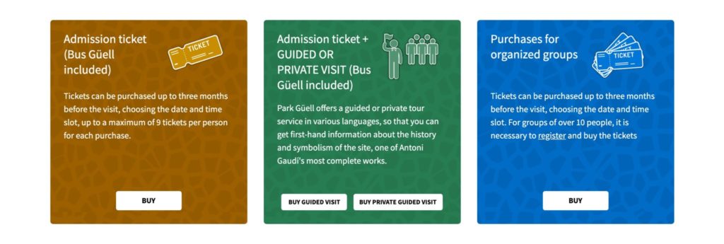 グエル公園のチケット予約方法・入場料 バルセロナあおいとりっぷ