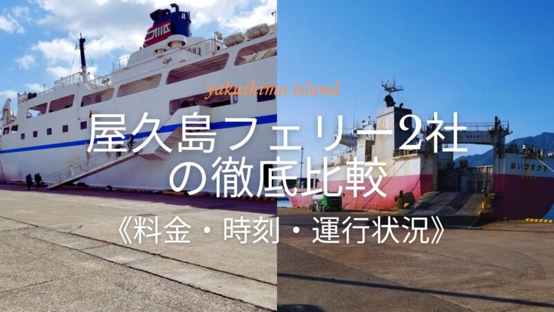 屋久島の行き方 基本の5つのルートを徹底解説！飛行機・高速船・フェリーの料金比較も