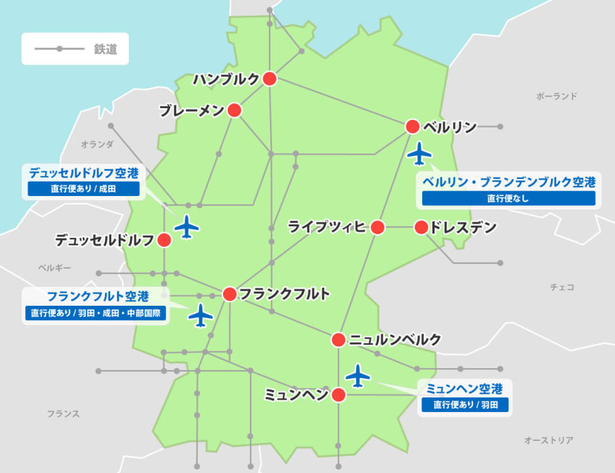 高精細ベクトル ドイツ国の地図と 3 D の世界での主要都市は、フラグがあるドイツと