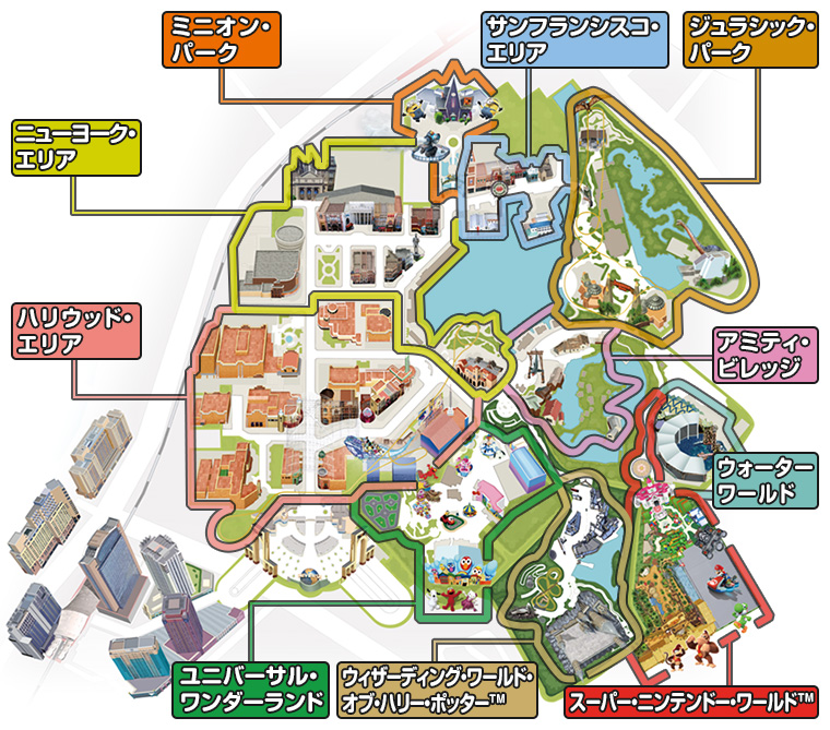 ハリー・ポッター エリア」の地図ユニバーサル・スタジオ・ジャパン魔法界ドットコム ver.