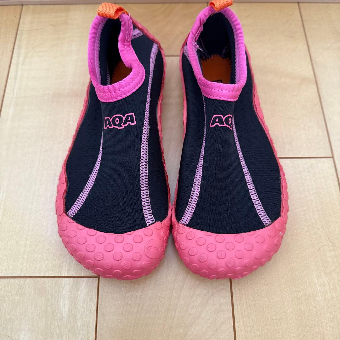 mic21ダイビングショップAQAKW-4676 ハイカットマリンシューズフィット KW4676 スノーケリングシューズ25-28cm25cm ブラック