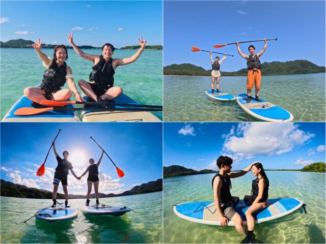 石垣島SUP約3時間 新感覚アクティビティ「クリアSUP 」クルージング♪当日予約OK☆ドローン撮影オプションあり！写真データ無料プレゼント♪沖縄の離島観光専門サイト「しまたび」