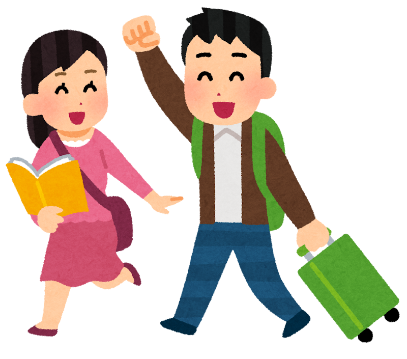 海外旅行に行く年配の夫婦の無料イラストフリーイラスト素材集 ジャパクリップ