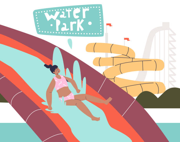 ウォータースライダーイラスト無料イラスト・フリー素材なら「イラストAC」