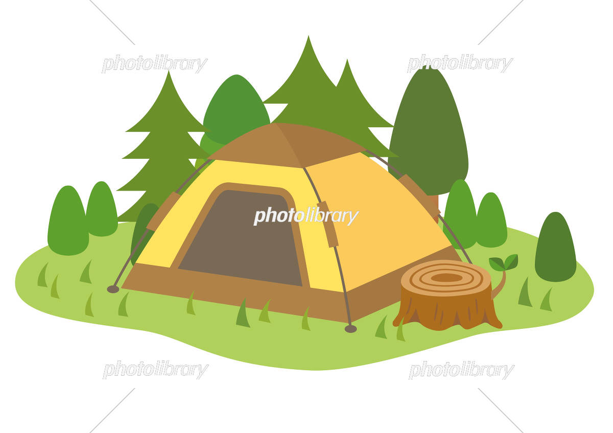 かわいい キャンプイラスト・フリー素材なら「シンテリ」