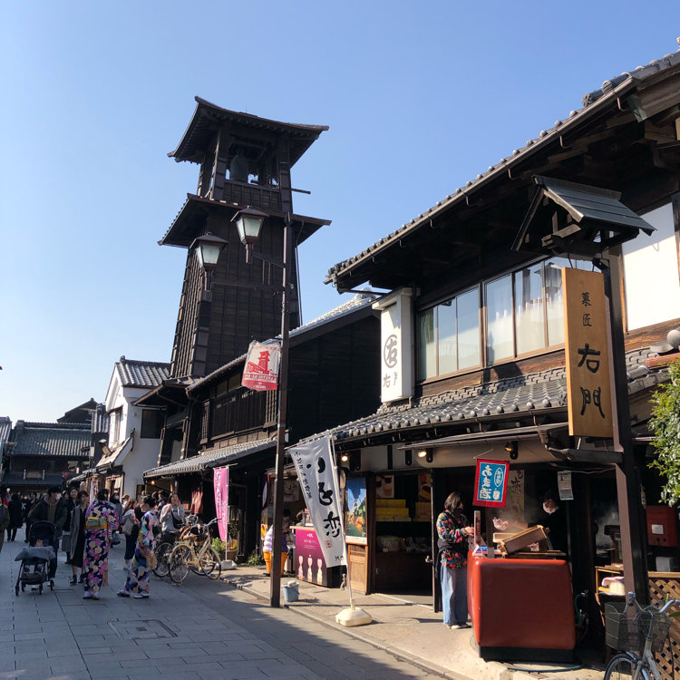 川越一番街商店街蔵造りの町並み