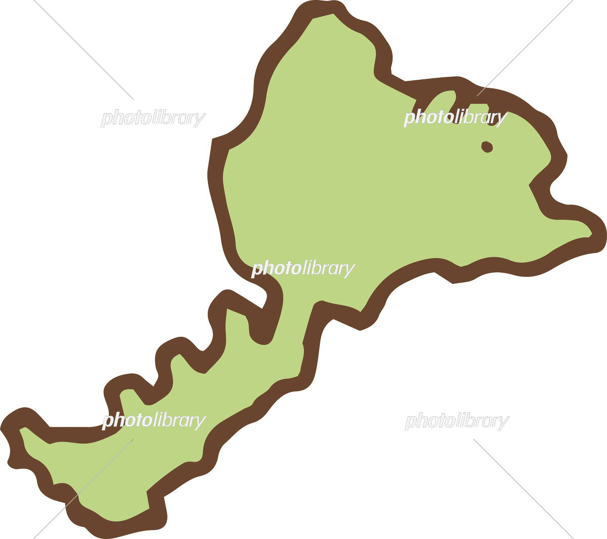 47都道府県地図 福井県」のワークシート・活用例・地図モノクロ画像株式会社帝国書院