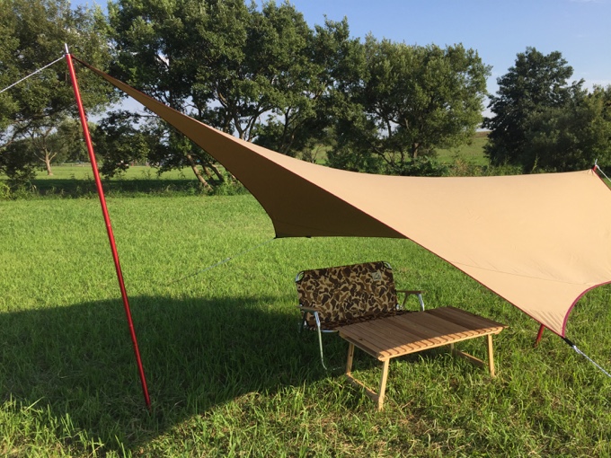 テンマクデザインムササビウイング13ft.TC “焚き火”version と パンダTC＋ 小川張りの方法ハラペコの一人旅