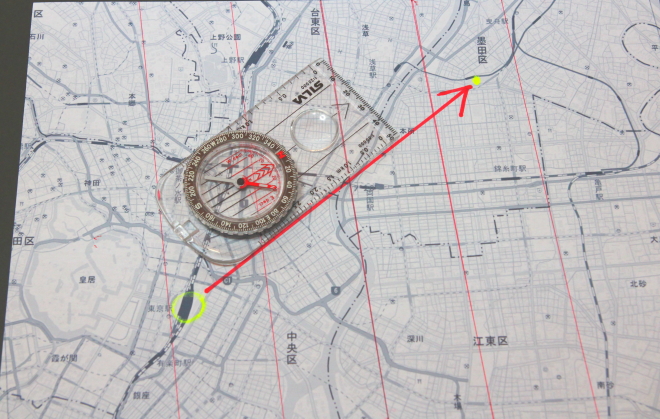 スケールコンパス 登山コンパス クリアデザイン