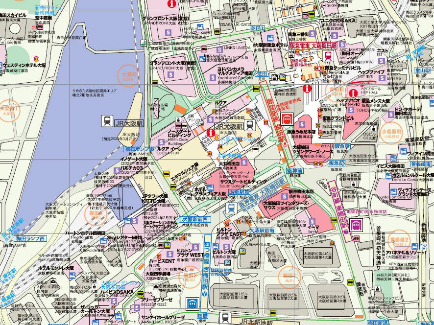 梅田の地下鉄駅や地下街でも迷わぬよう、世界の駅・空港ストリートビュー化 -INTERNET Watch