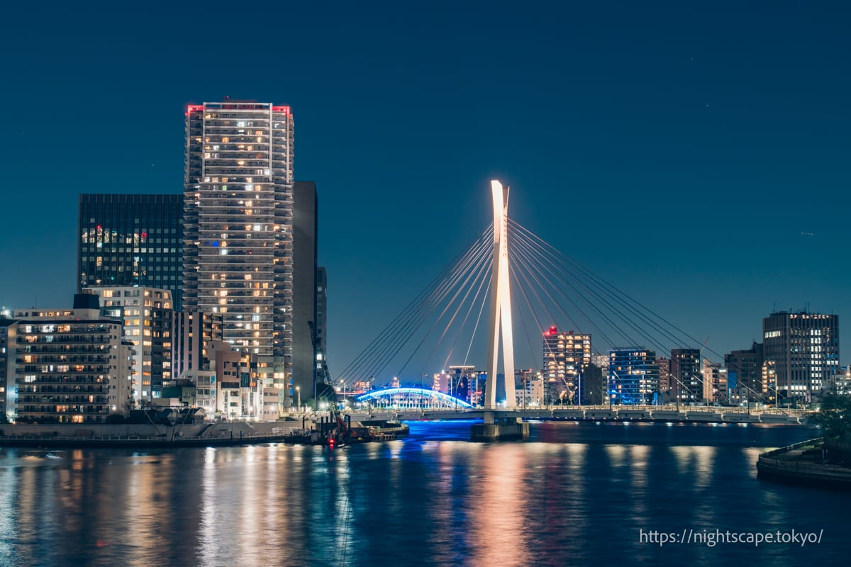 東京散策79-12018春！ 快晴の隅田川テラスを歩く左岸前編：勝どき橋～新大橋 』月島・勝どき