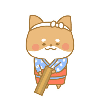 草津温泉で湯もみをしているイラスト - ONWAイラスト