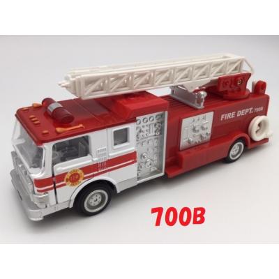 昔の消防車 ファイヤートラック ミニカーレッド×シルバー□