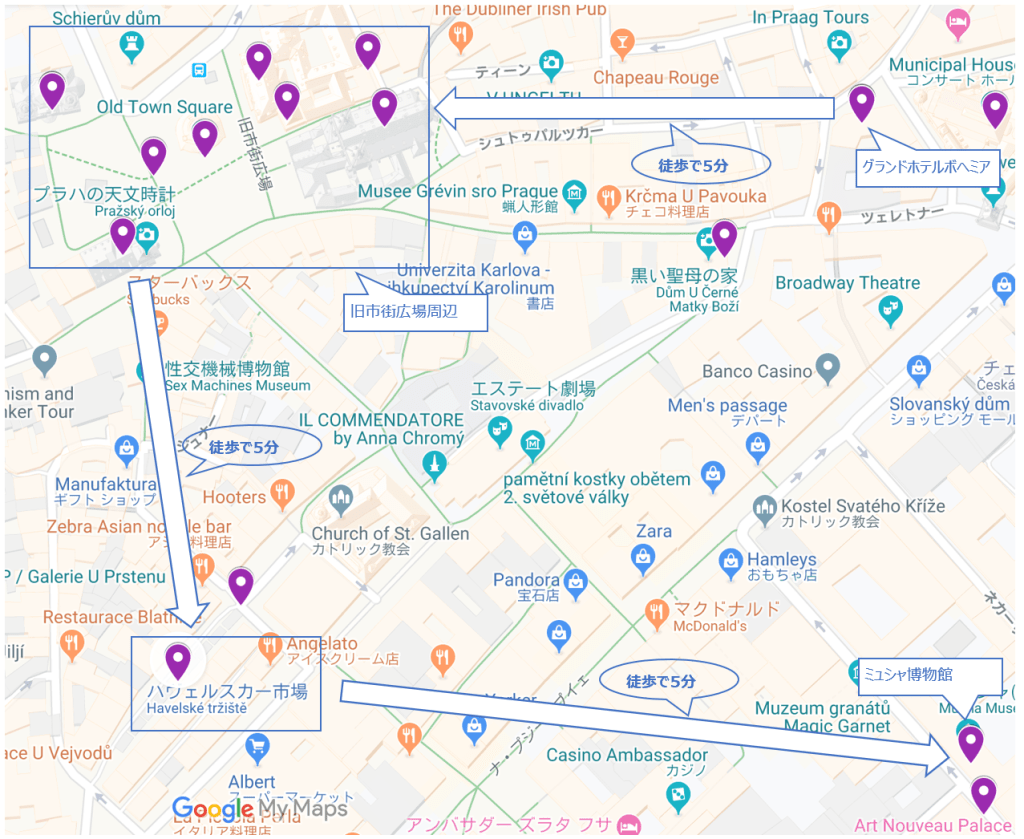 プラハ古地図: プラハの歴史的、ヴィンテージ地図