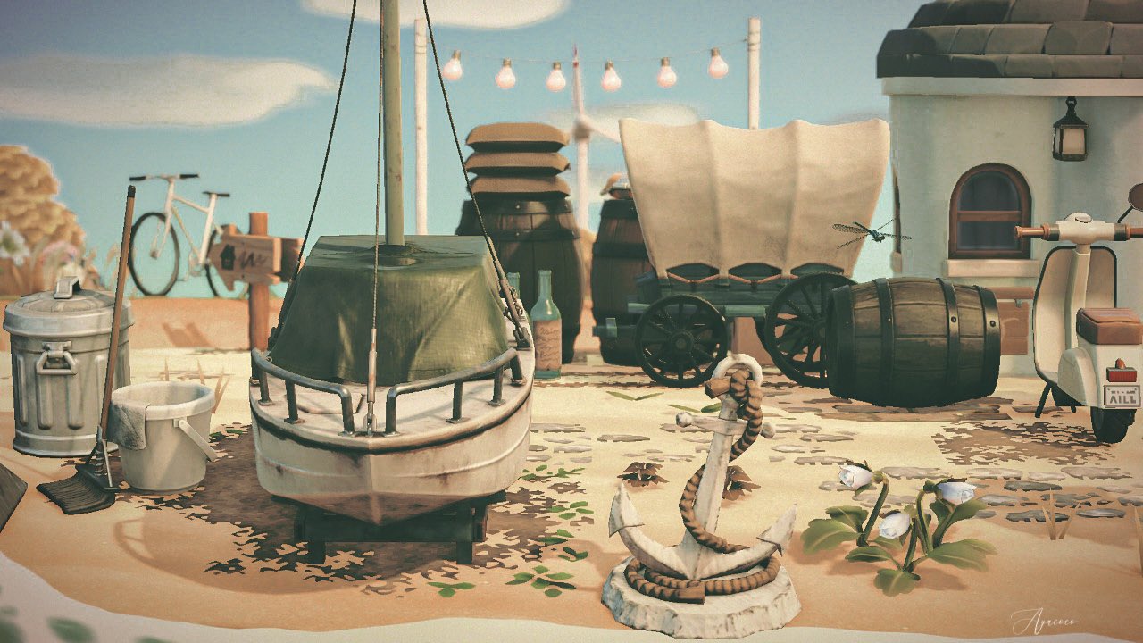 あつ森 飛行場前のカフェを新家具でリニューアルしました！ 島クリエイター島クリエイト