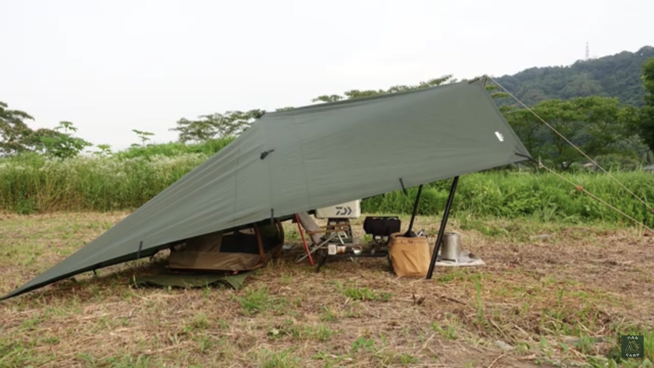 テントとタープの連結の方法-レイアウトと組み合わせゴリラキャンプ部