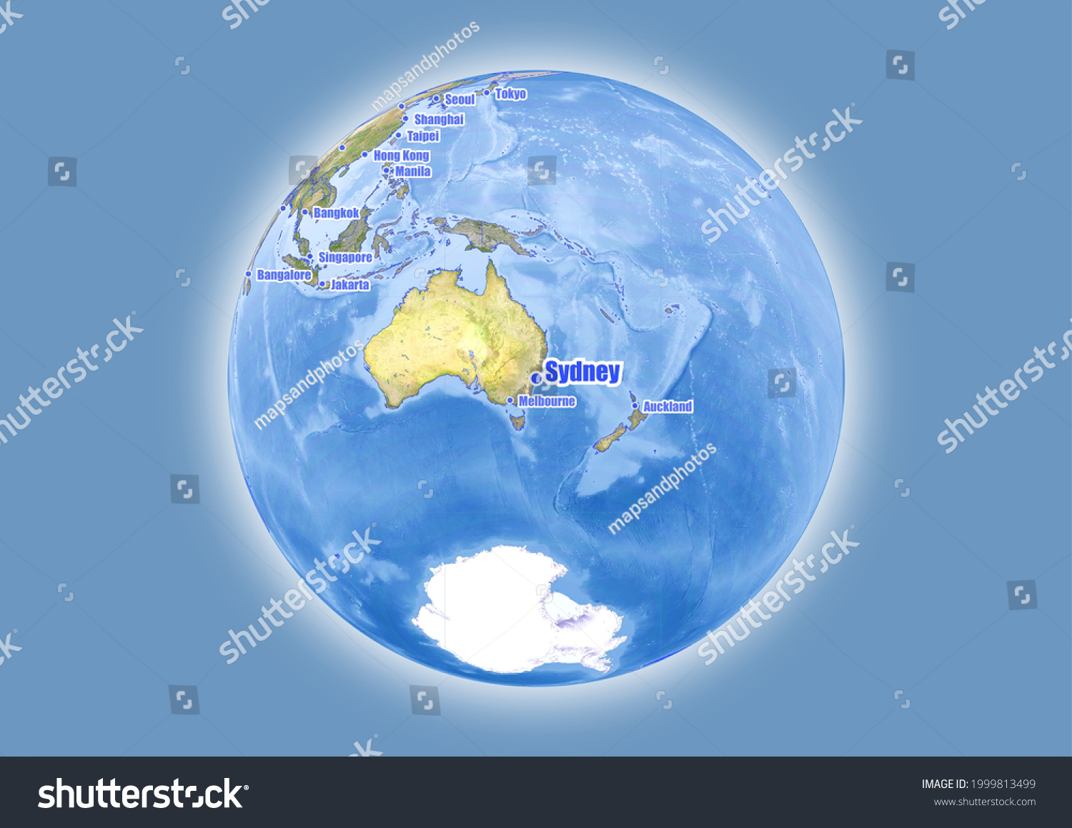 世界地図ポスターオーストラリア – Hotdogger